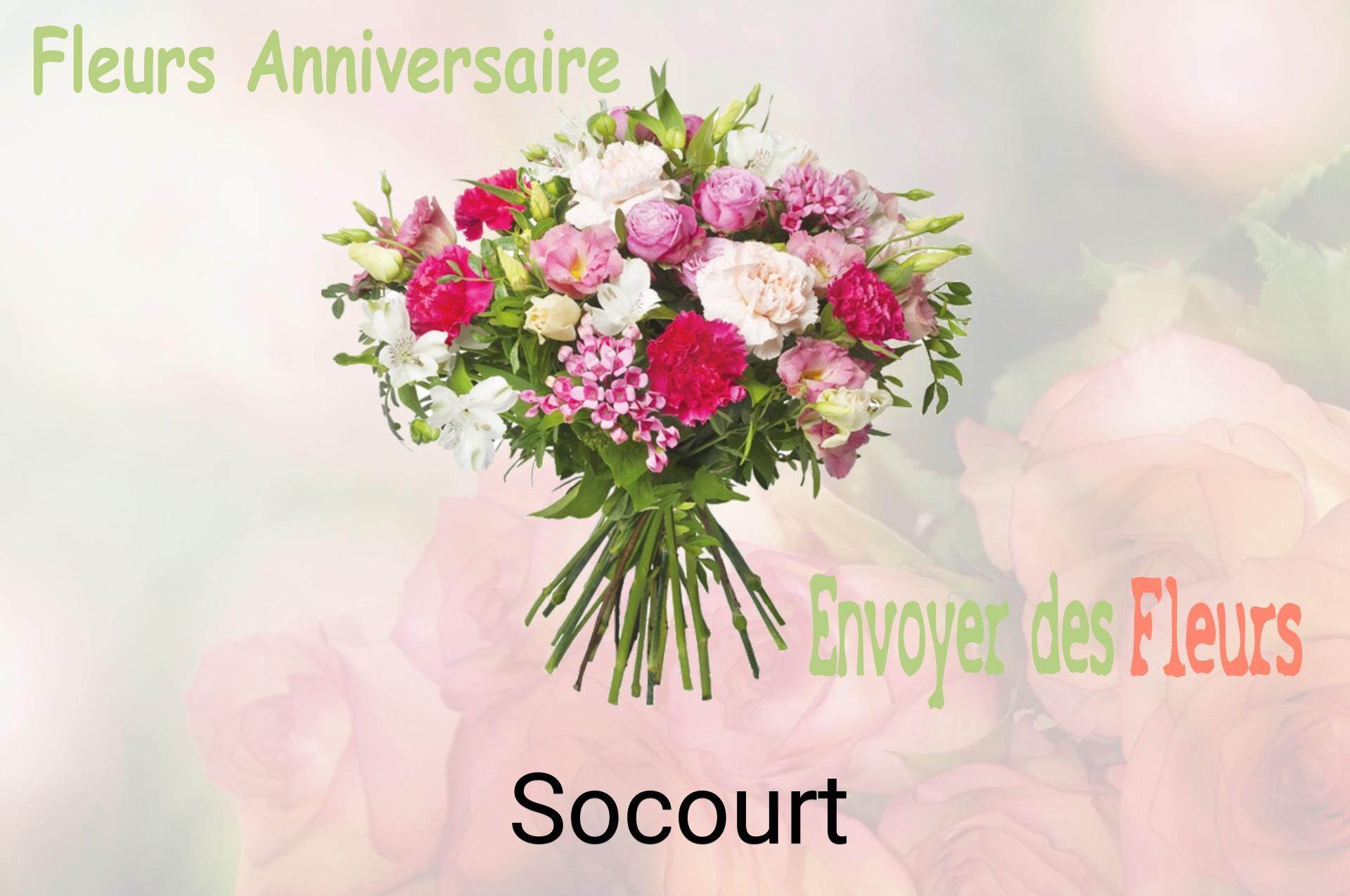 Bouquet de fleurs d’anniversaire livré à Socourt