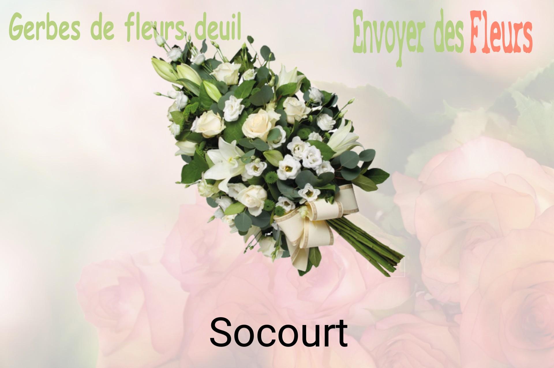 Gerbe de fleurs de deuil livrée à Socourt